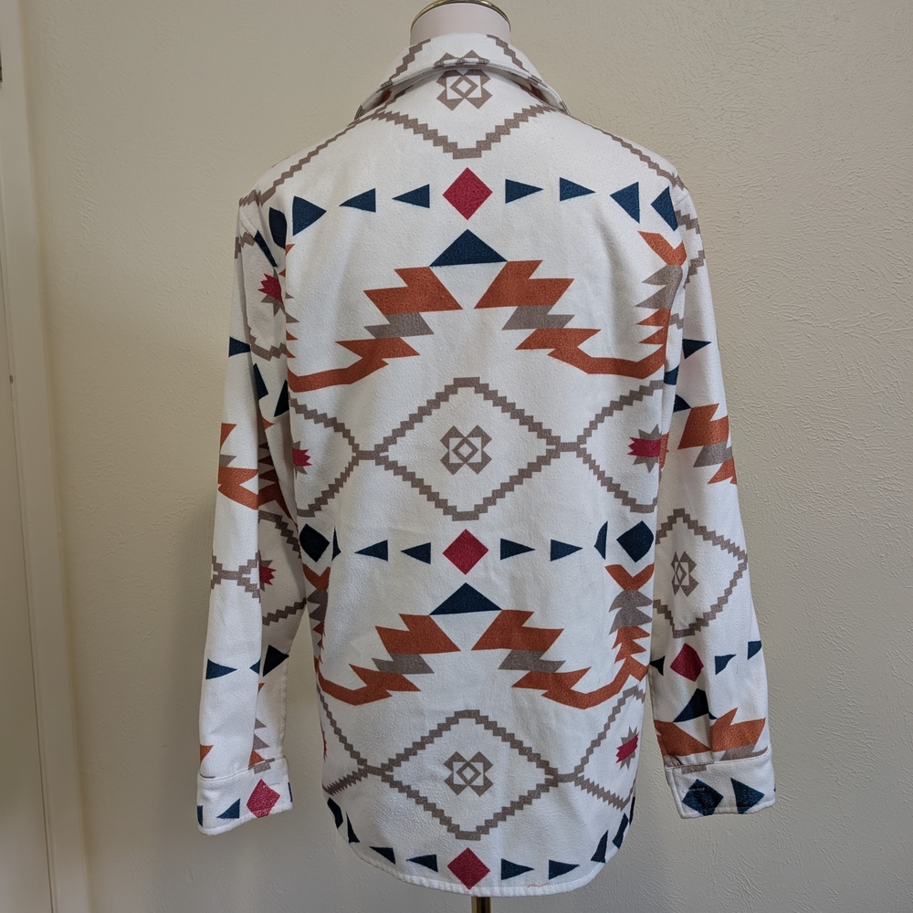 Geometric Patterned Women's Jacket - Picture 3 of 5